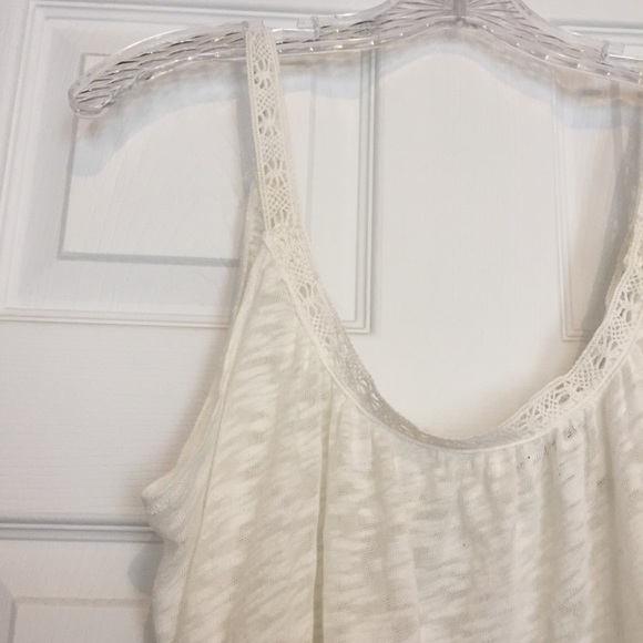 SOLD! Bethany Mota for Aeropostale sheer white crop top - Picture 2 of 6